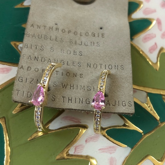 Anthropologie Shashi Earrings in Pink - Picture 5 of 9